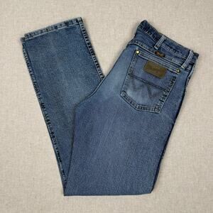 Wrangler George Strait Blue Jeans Mens 33x32 Straight Leg Western Cowboy Denim